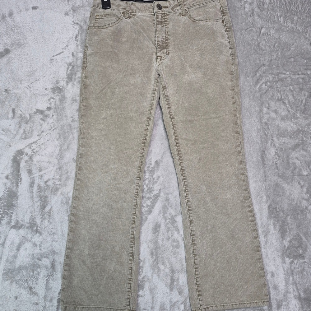 Gap Boot Cut Stretch Corduroy Pants Tan Khaki Mid Rise Womens Size 10 31x31.5